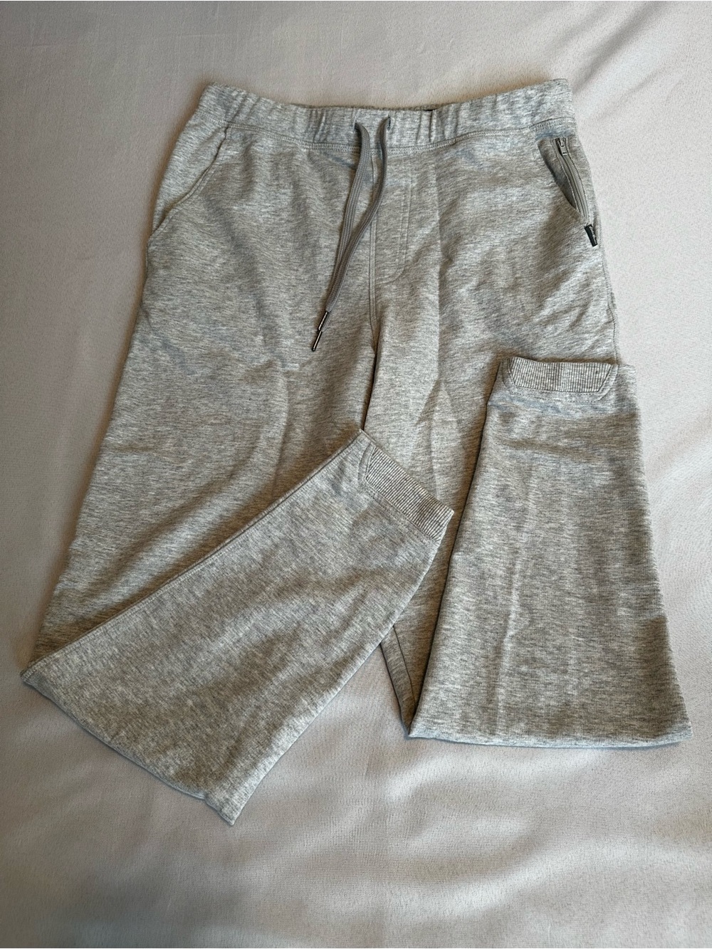 Eddie Bauer Light Gray Kids Knit Drawstring Joggers
